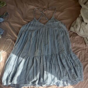 Aerie Blue and White Striped Dress